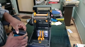 ZEBRA ZD220 LABEL PRINTER LABEL CHANGE AND RIBBON CHANGE