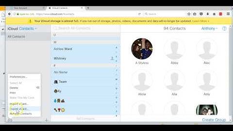 How do I export contacts from Icloud?