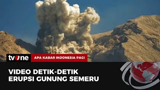 Gunung Semeru Alami Dua Kali Erupsi, Warga Diimbau Agar Waspada | AKIP tvOne