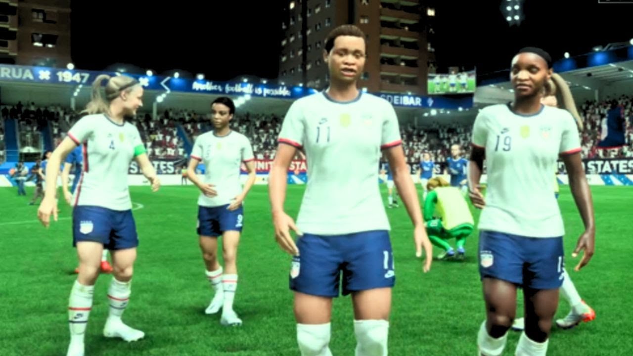 USA vs Spain women's soccer EA sports FIFA 23 YouTube