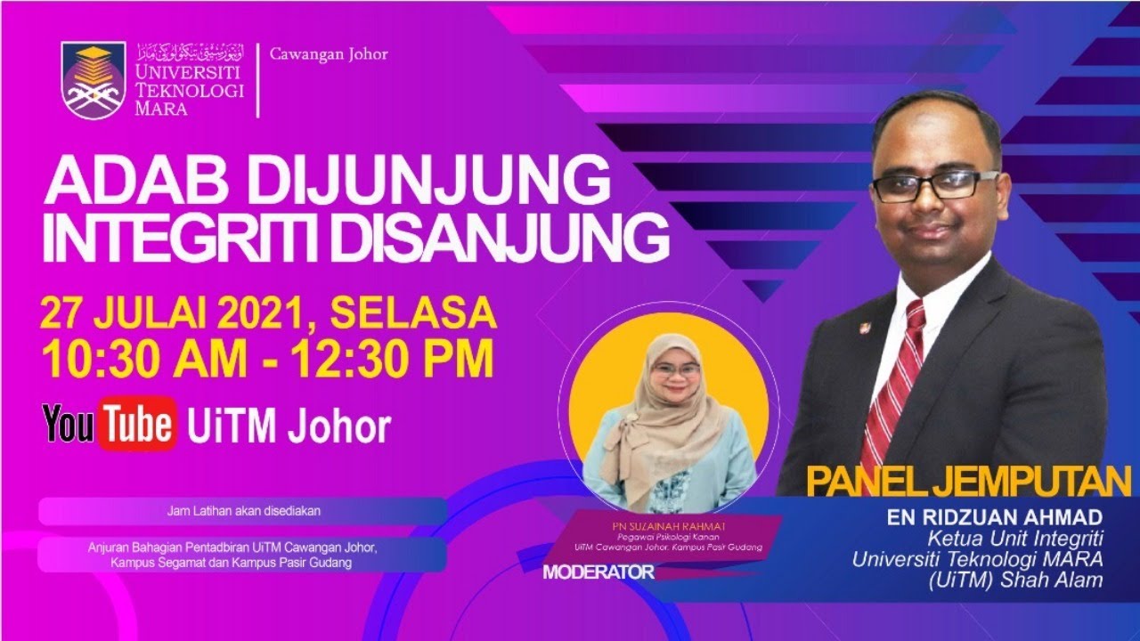 Adab Dijunjung Integriti Disanjung Youtube