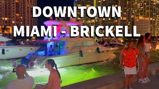 Downtown Miami To Brickell Walking Tour At Night