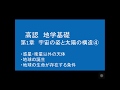 高認　地学基礎　第1章　宇宙の姿と太陽の構造④　惑星・衛星以外の天体　地球の誕生　地球の生命が存在する条件