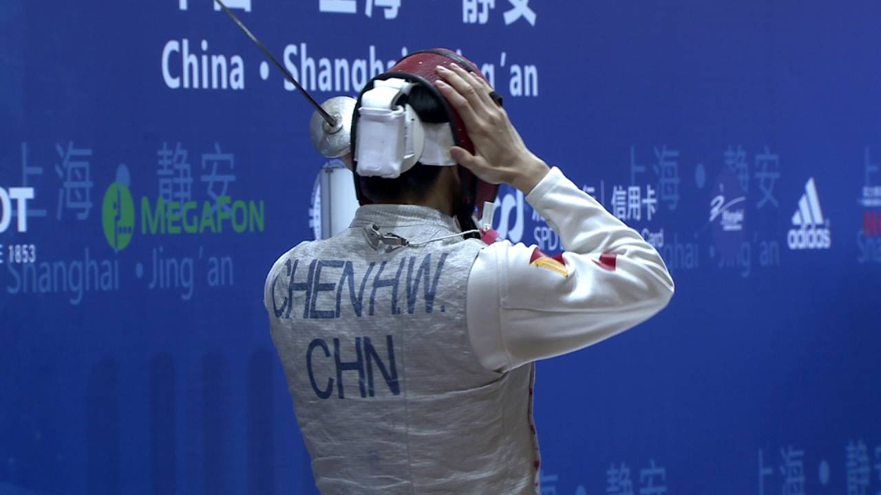 FE M F Individual Shanghai CHN GP 2016 Semifinal 01 podium MASSIALAS USA vs CHEN CHN