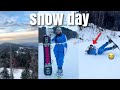 VERMONT SKI TRIP VLOG! MY FIRST TIME SNOWBOARDING 🏂 I fell so many times 😭