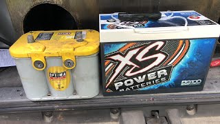 Optima Yellow Top Vs. XS Power D3100 Battery! Car Audio Build Update