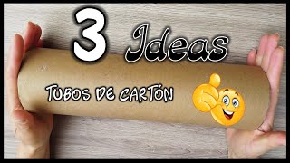 3 LINDAS IDEAS CON TUBOS GRANDES DE CARTÓN  Ideas con reciclaje  Crafts with cardboard tubes