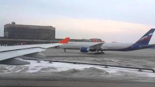 Aeroflot Airbus A330-300 passes near Aeroflot Boeing 777-300 ER in Sheremetyevo (SVO)