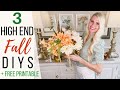 🍁3 HIGH END FALL DIYS you CAN MAKE for CHEAP! ~ EASY FALL DECORATING IDEAS