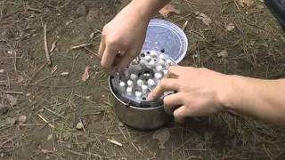 アウトドア、サラダ油(食用油)ストーブ(コンロ)