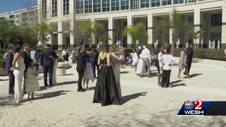 Group wedding held on Valentine's Day
