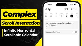 Complex Scroll Interaction: Infinite Scrollable Calendar | Horizontal Scroll Date Picker | SwiftUI