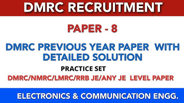 Previous Year Question Paper  With Detail Solution For DMRC JE//ELECTRONICS&ALLIED ENGG//Set-8