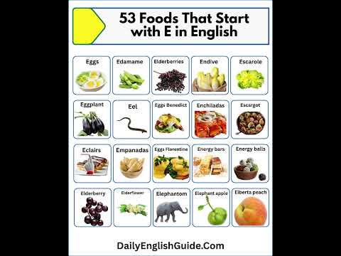 Foods That Start with E in English dailyenglishguide englishgrammar english