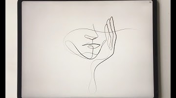 Minimal One Line Drawings of Hands Using the Apple iPad Pro and ProCreate App