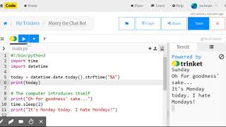 Famous Python Chat Bot Extension - Date and Time Profile