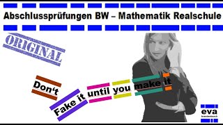 Abschlussprüfungen Baden-Württemberg 2015 P5  - Realschule Mathematik