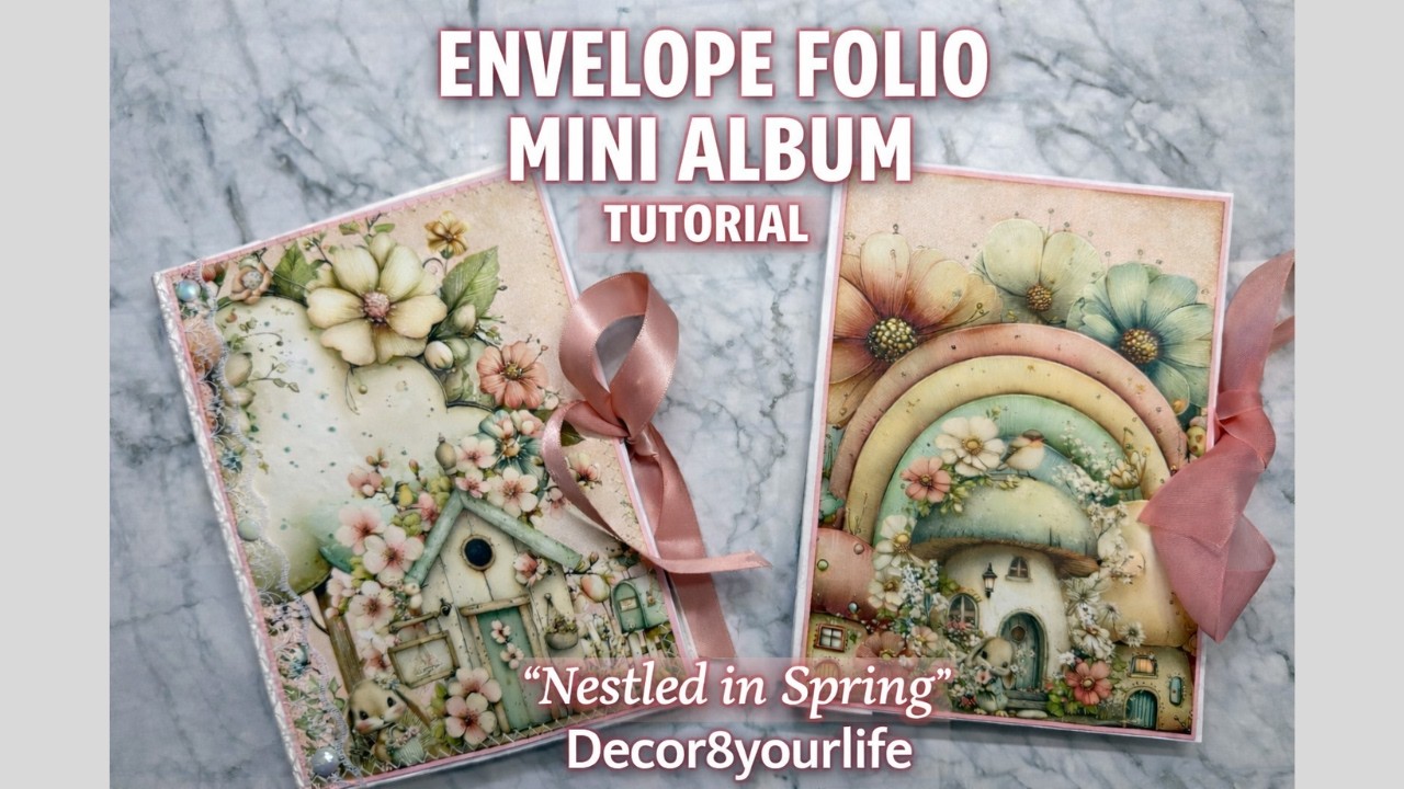 Envelope Folio Mini Album Tutorial | Decor8yourlife “Nestled in Spring” Paper Collection