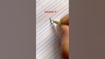 How to write Cursive t | letter t #cursive #english #youtubeshorts #shorts #asmr #art #writing #1m