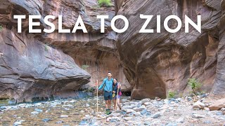 Driving a TESLA on a Roadtrip in HOT Weather (Vegas to Zion Park) image