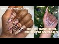 GUCCI GINGERBREAD INSPIRED CHRISTMAS NAILS | aliexpress XXL tips | apres gel x dupe
