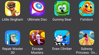Little Singham,Fishdom,Repair Master 3D,Subway Princess Endless Run,Gummy Bear,Escape Masters,Draw C screenshot 2