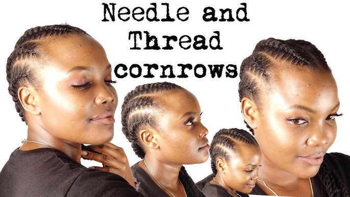 Needle and Thread Hairstyles, Flat Twists TUTORIAL