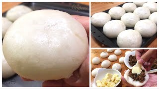 SIOPAO ASADO White & Round / All in Recipe (Dough + Asado Filling + Sauce)