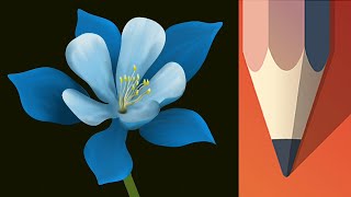 How to paint a flower with Autodesk Sketchbook Mobile screenshot 5