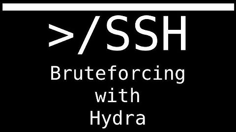 bruteforcing SSH service through hydra