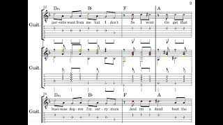 Marino - I'm Sorry Mom (2 Guitar - Duet Tabs) Notes