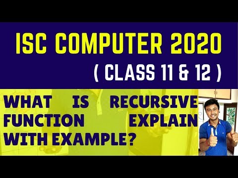 What do you mean by recursion? What is recursive function explain with example? ISC COMPUTER