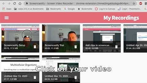 Screencastify to Canvas