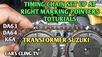 TIMING CHAIN SET UP MARKING POINTERS BASIC TOTURIAL DA63 DA64 DA52 K6A SUZUKI TRANSFORMER MINI VAN