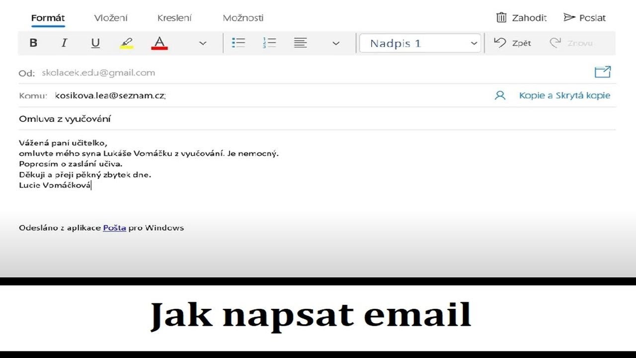 Jak napsat skrytý email?