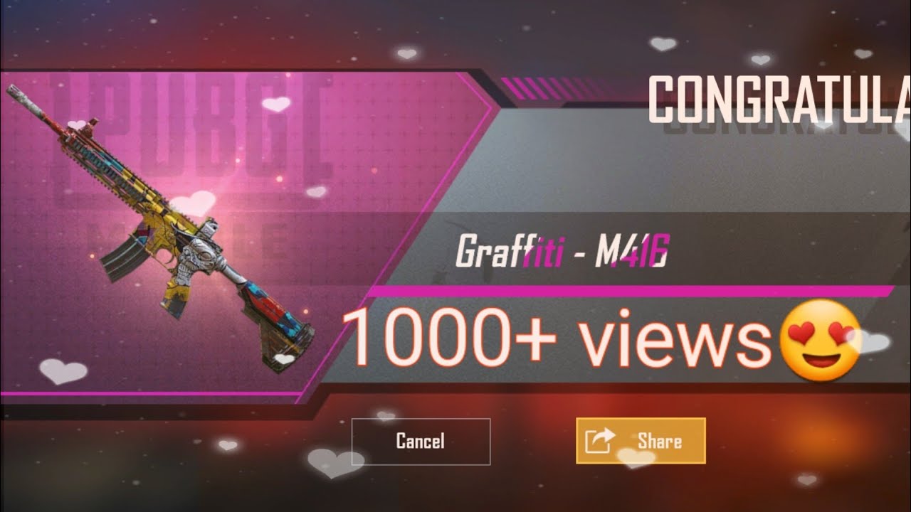 Pubg Mobile | Buying Graffiti-M416 from lucky air drop������ - YouTube