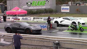 C8 Corvette vs C7 Z06 1/4 Mile