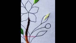 Leaf Design Hand Embroidery work 🍁🌿🌺❣️🌿