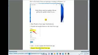 Fix Sticky Notes not opening or working in Windows 11/10