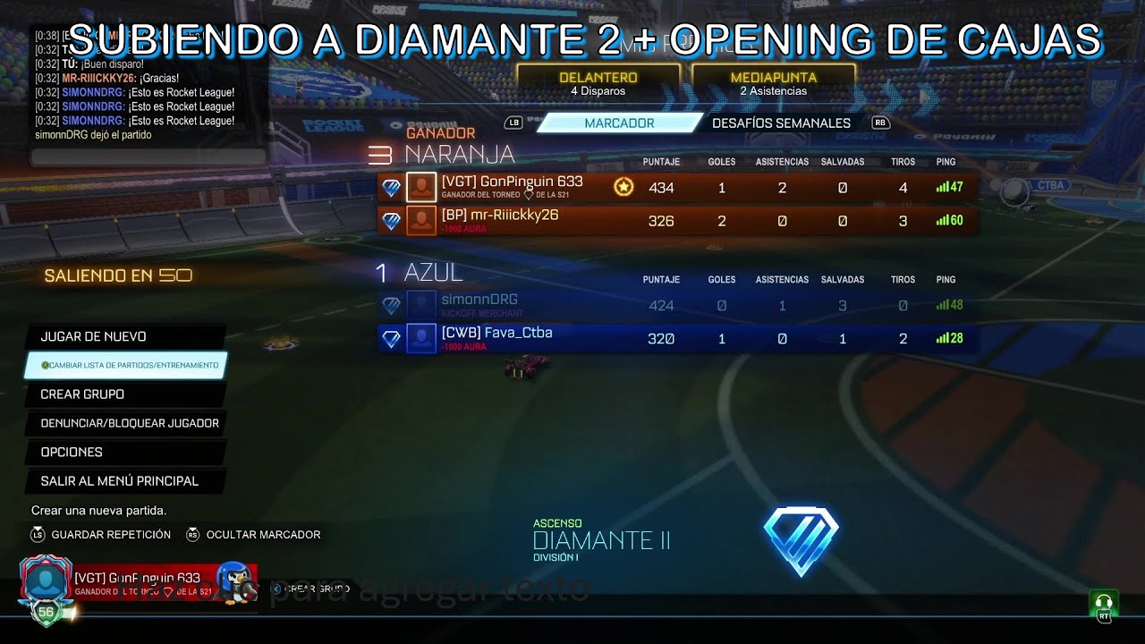 Subiendo a Diamante 2 + opening de cajas | Rocket League