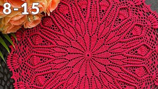 картинка: Салфетка крючком, Лилия, 8-15