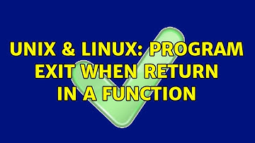 Unix & Linux: Program exit when return in a function