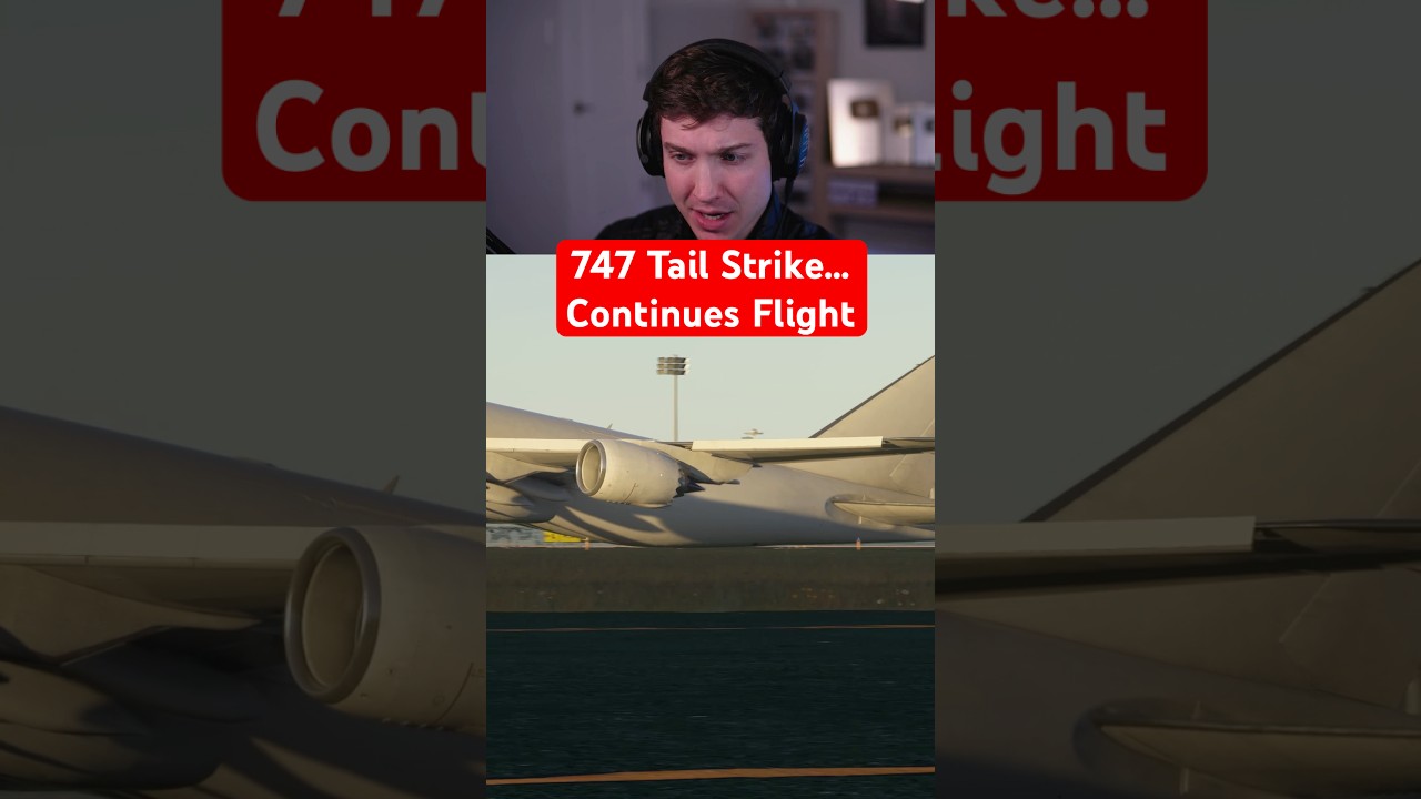 747 Tail Strike… Continues Flight