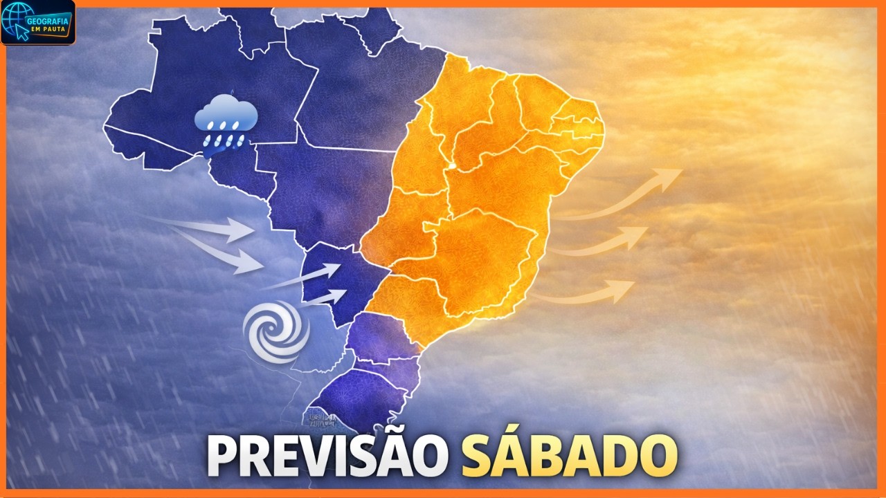 Sábado de Alerta: Ciclone Traz Tempestades no Sul e Calor Forte no Sudeste