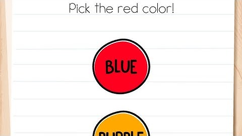 Brain Test Level 54 pick the red color