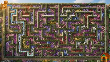 Animated Maze Game Challenge | Solving the Adorable Puppies Playing in Garden Theme Maze Puzzle