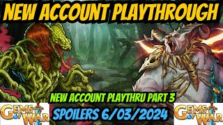 New Account Playthrough Part 3 Spoilers June 3rd 2024 Beginner Guide | Gems of War Live 6/01/2024