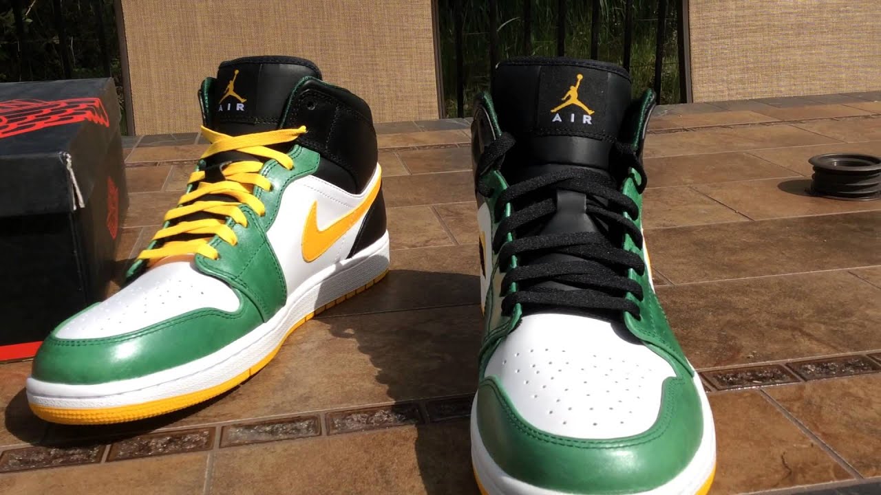 air jordan 1 green and gold