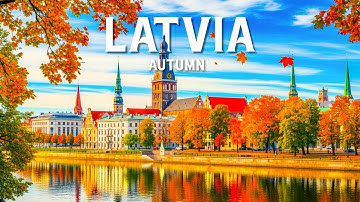 HERFST IN LETLAND 4K - Gouden herfstkleuren bedekken de bossen en valleien met kalmerende muziek