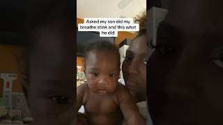 She asked her baby if her breath stinks and… 😩😂😂 #blackbabygoals